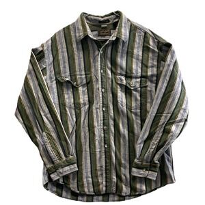 EDDIE BAUER Mckinley Cloth Polo Long Sleeve 100% Cotton Made In USA Men's XL